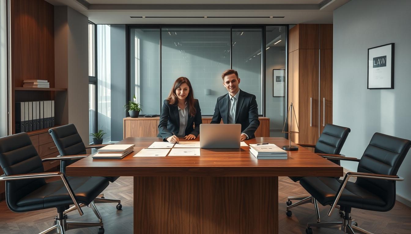 Family reviewing legal documents